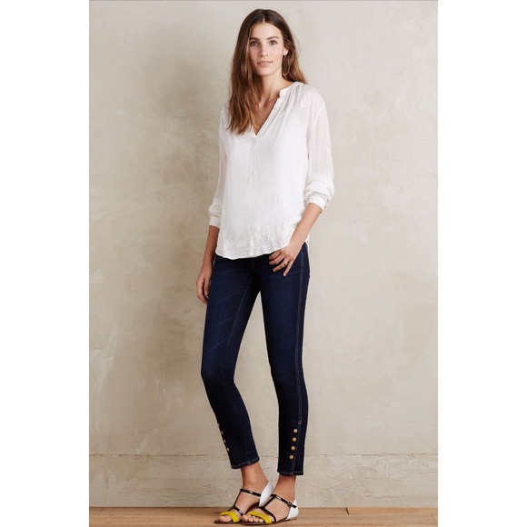 Anthropologie PILCRO Jeans Size 29 Stet Twisted Seam Mid Rise Tango - Picture 1 of 16
